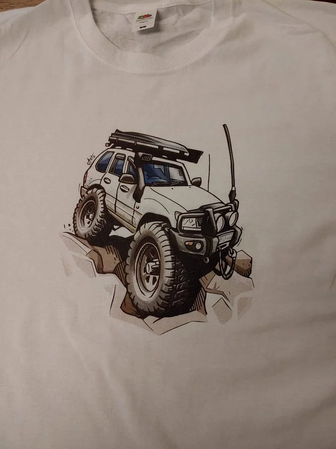 T-skjorte med offroad-motiv